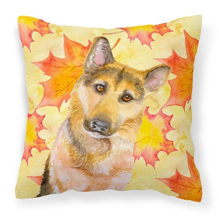 Carolines Treasures Carolines Treasures BB9972PW1818 German Shepherd No. 2 Fall Fabric Decorative Pillow BB9972PW1818